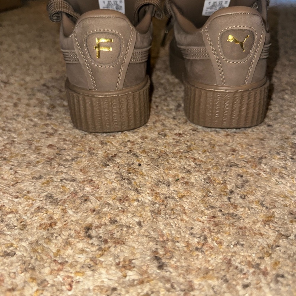 Puma Fenty Kids Sneakers - Tan and Gold